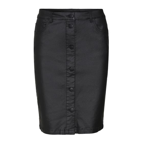Vero Moda - HW ABK Coated Button Skirt EXC