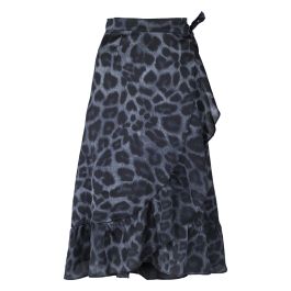 slå-om-nederdel med leopard print fra Neo Noir.